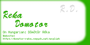 reka domotor business card